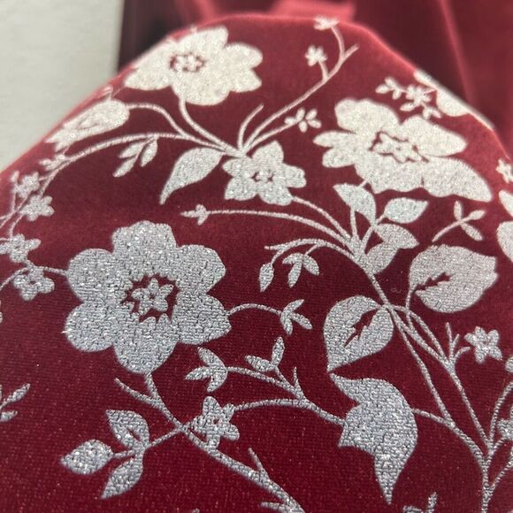 Destination LA Vintage Red Velvet Whimsigoth Floral 3/4 Sleeve Top Size L - Picture 5 of 13